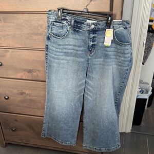 Lane Bryant Blue Flare Jean capri. Size 18